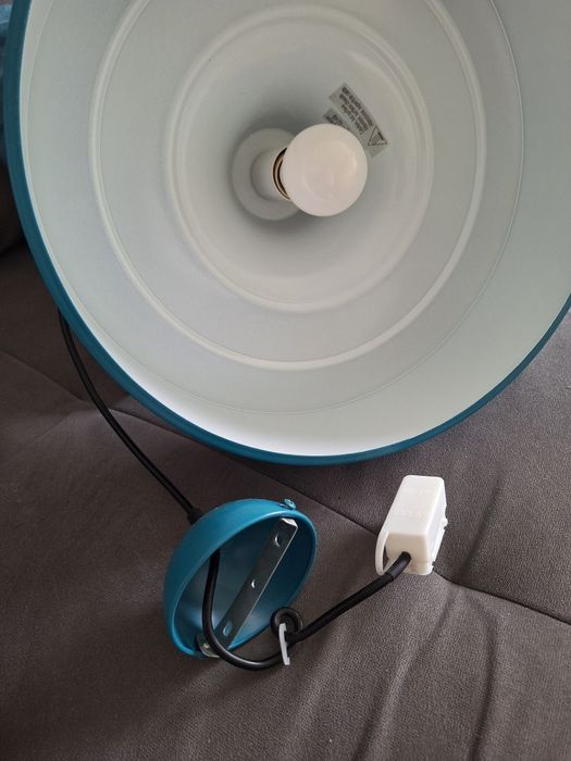 Lampa wiszonca turkusowa