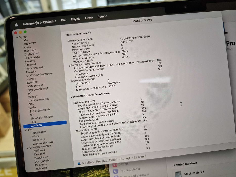 Macbook PRO 14 2024/ M4/ 16GB DDR5/ 512GB/ 2 cykle! Space Black/ Gr A-