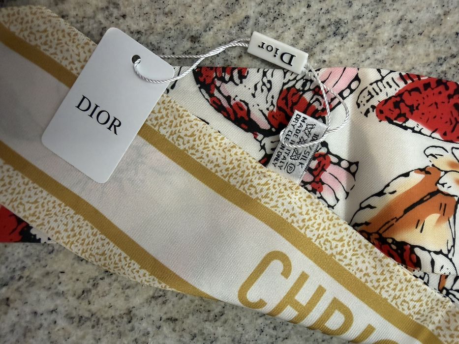 Dwustronna apaszka twilly christian dior 100% jedwab nowa
