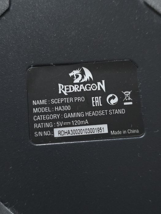 Stojak na słuchawki REDRAGON Scepter Pro HA300 RGB