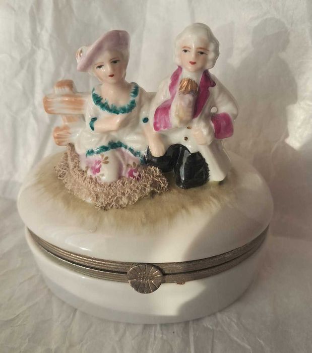 Antique Porcelain Jewelry Box
