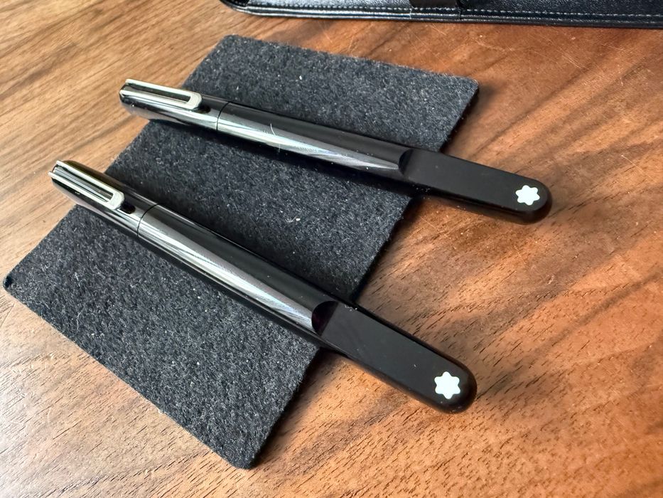 Montblanc estojo em pele + 2 canetas Bohème Rollerball