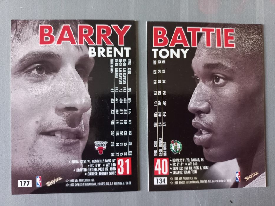 Cards basket nba 1999