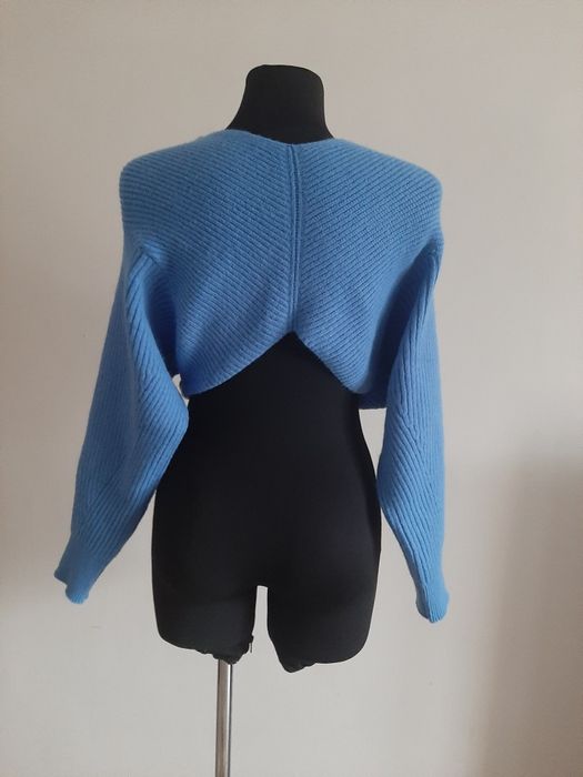 Komplet Sweter + Sukienka Szafir Prążkowana Dzianina S/M