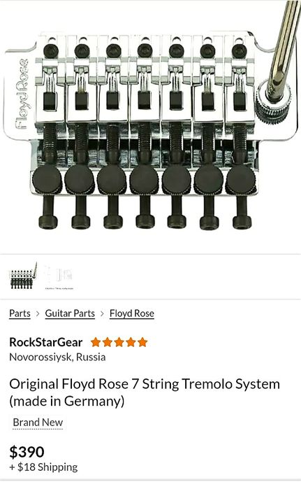 Floyd Rose Original 7-String Tremolo System made in Germany