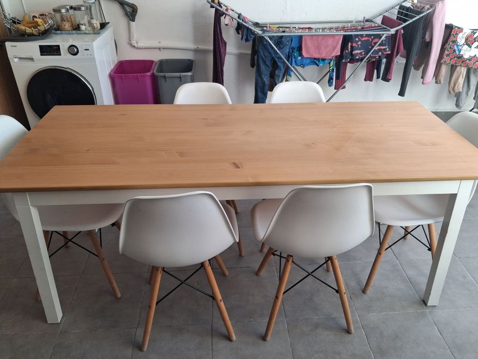Mesa 1,80 com 6 cadeiras