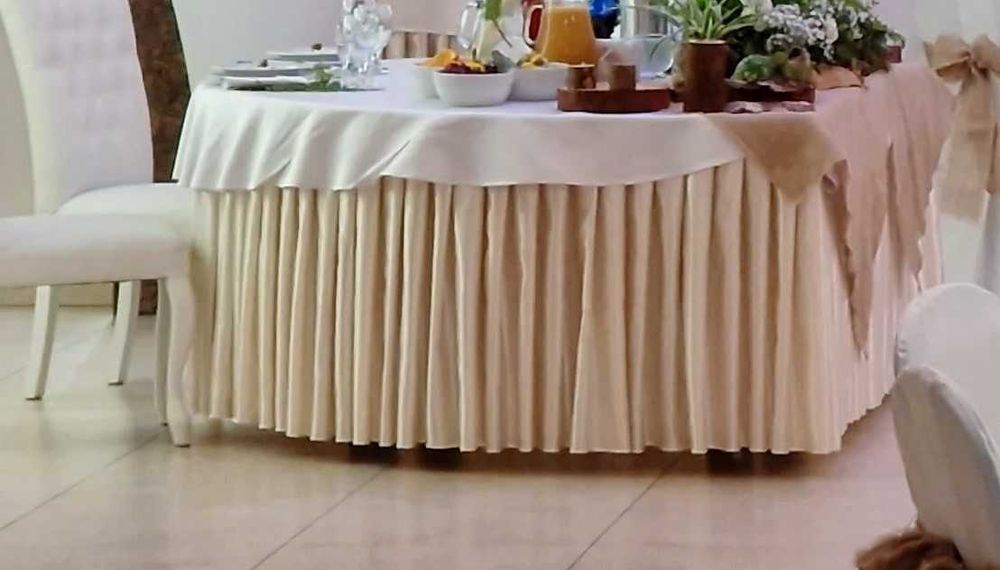Skirting Falbana do stołu bankietowego  weselnego duża ilość