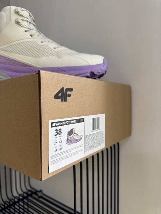4F Wiosenne Buty Trekkingowe Damskie Białe Liliowe 38