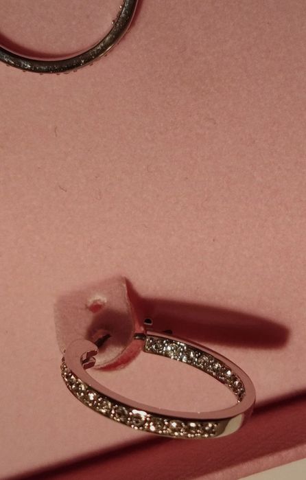 Brincos Swarovski argola Sommerset Brancos