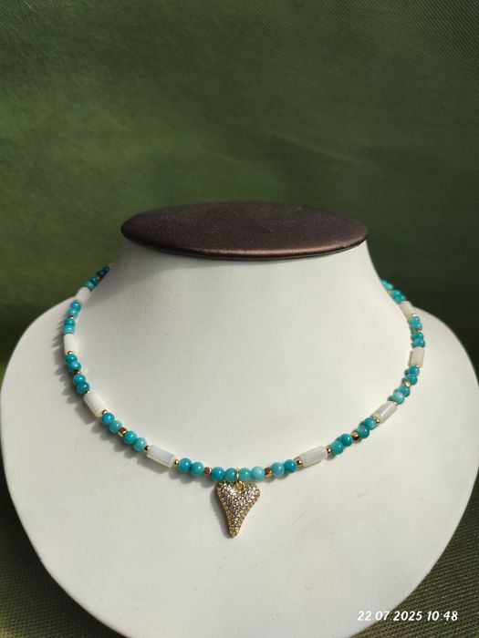 Чокери кришталь, шпінель, перламутр