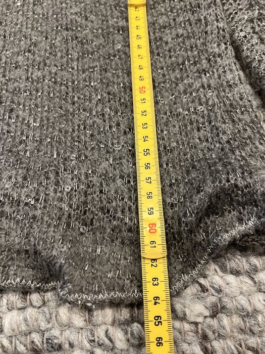 Brązowy błyszczący sweter mgiełka, prześwitujący