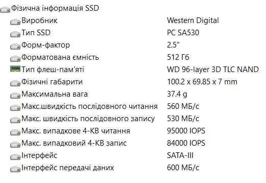 SSD Western Digital 512 Gb