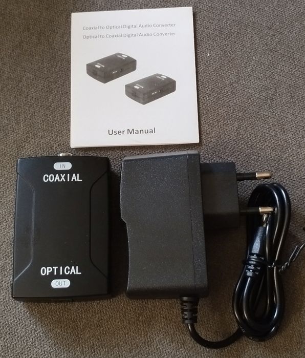 Conversor de áudio digital coaxial para óptico