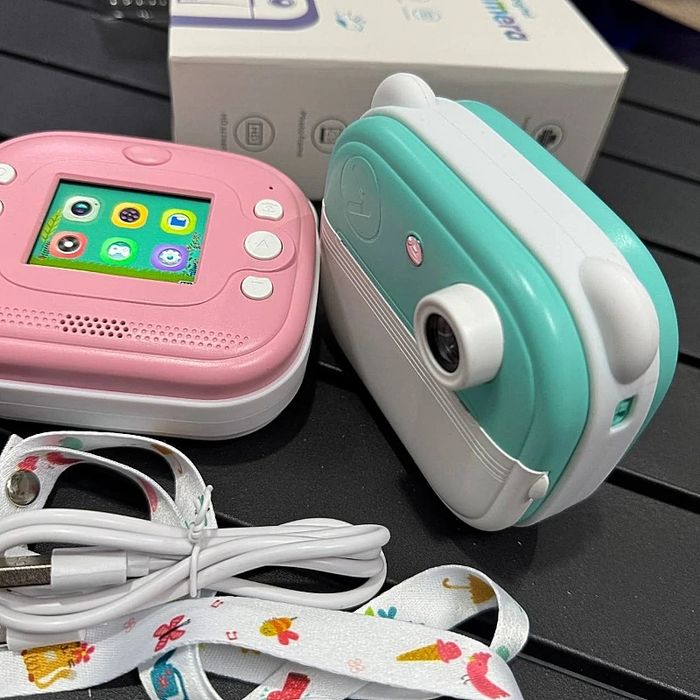 Дитячий фотоапарат з екраном та функцією моментального друку фото