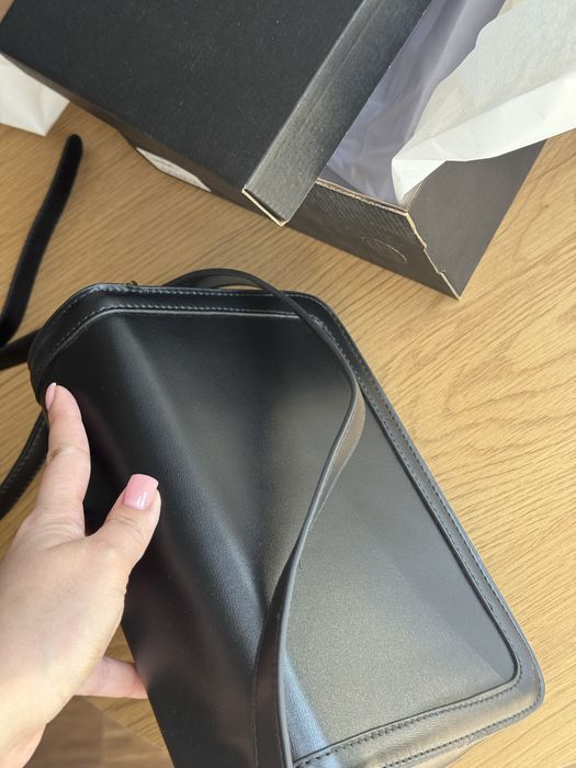 Нова чорна шкіряна сумка saint laurent