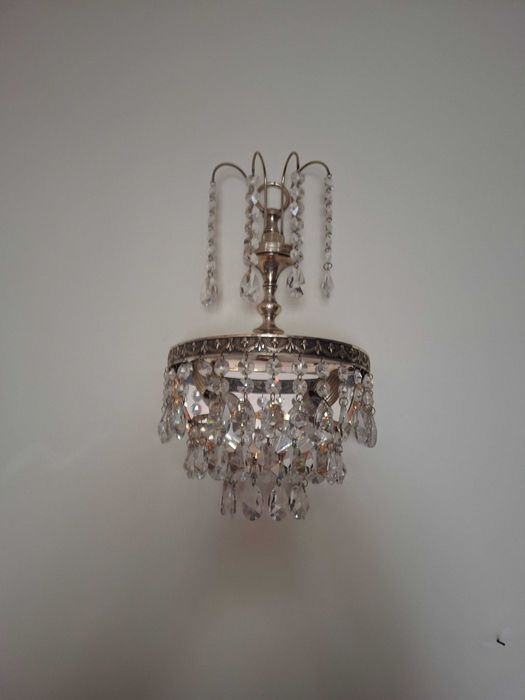 Candeeiro de cristal sala +  2 apliques