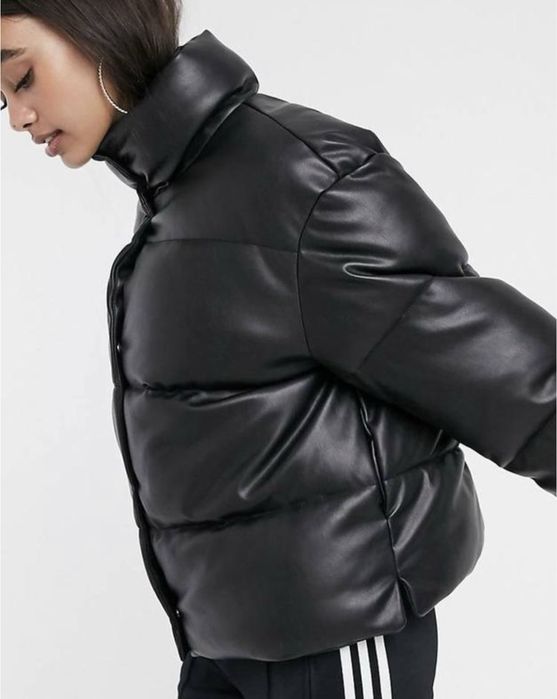 Asos куртка екошкіра чорна вкорочена стильна