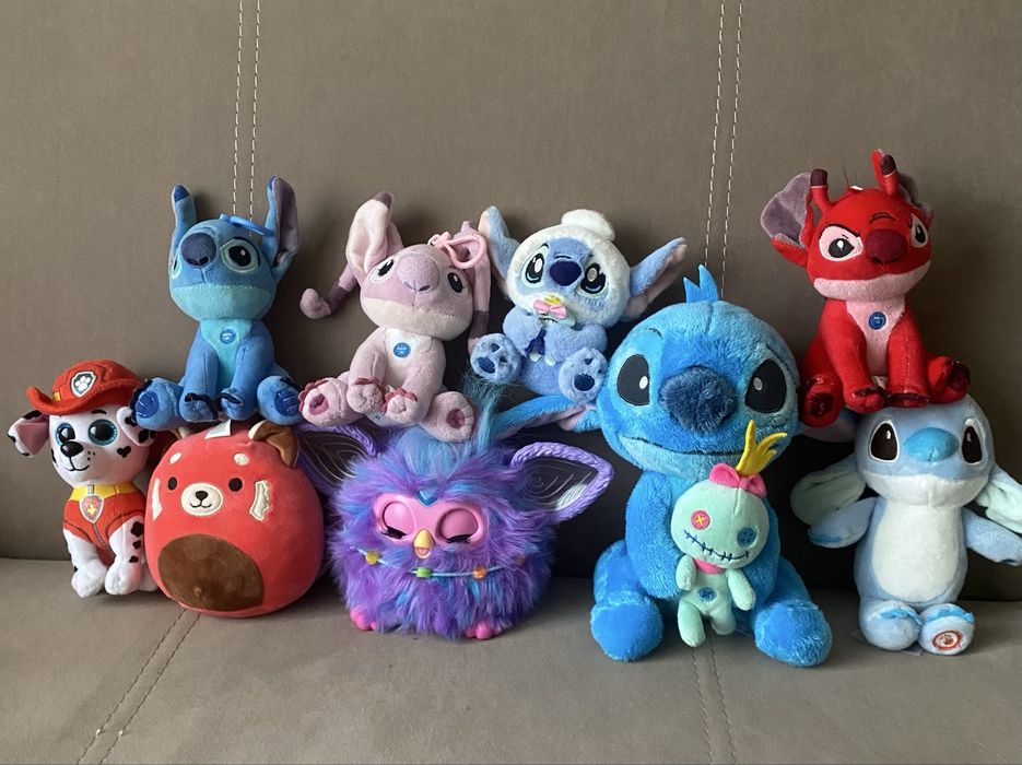 Мʼякі іграшки стіч, брелки стіч, Furby