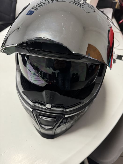 Capacete motard Nexx c/ saco + luvas Dainese