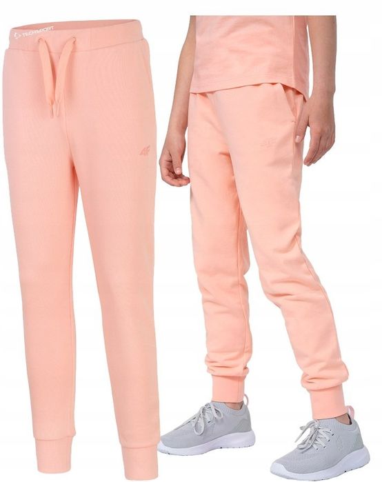 4F Dziewczęce Spodnie Dresowe Bawełna / 152