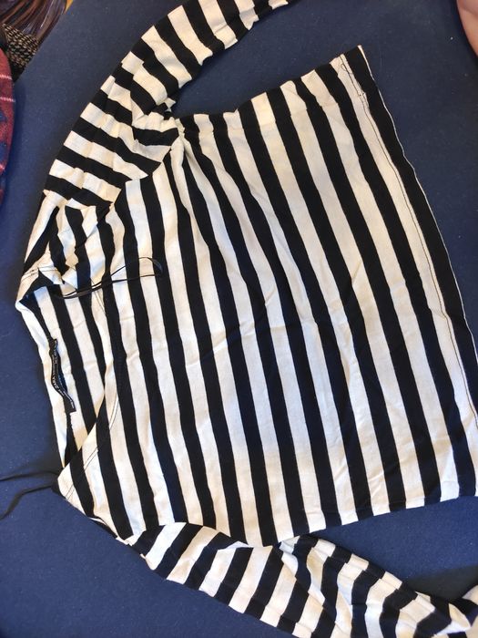 Zaraz bluzka w paski zebra do połowy pępka