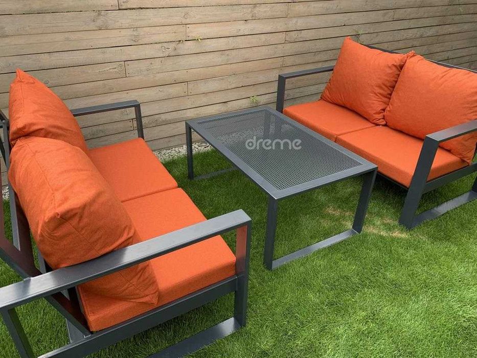 meble ogrodowe metalowe sofa kanapa stolik poduszki producent komplet