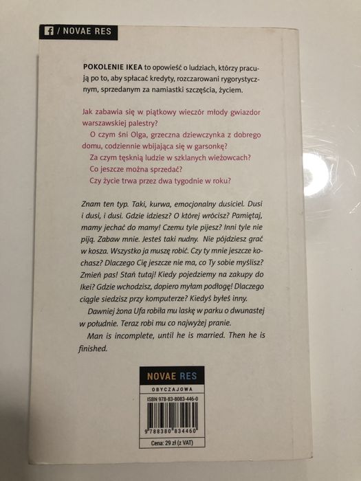 Ksiazka „Pokolenie Ikea”