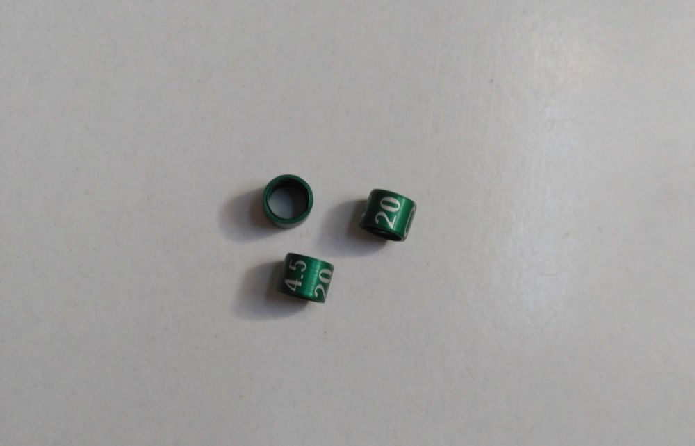 5 Anilhas, marcação de aves, pássaros, psitacídeos