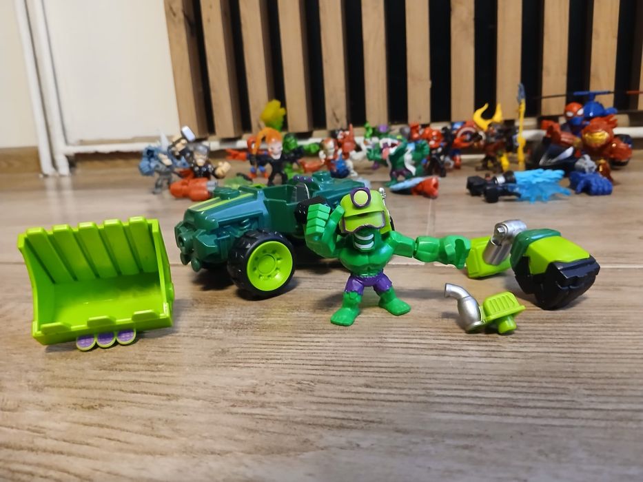Marvel Hero Mashers Micro 19 figurek i 2 pojazdy Spiderman Hulk unikat