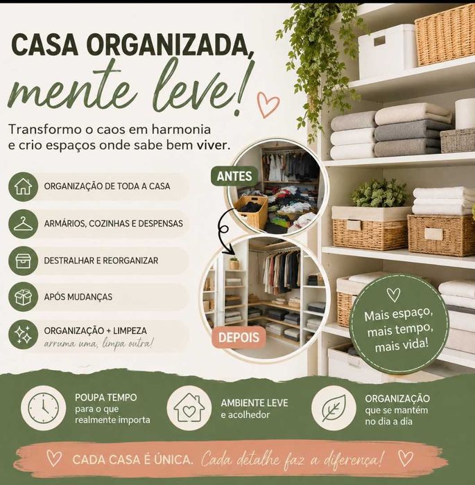 Organização e arrumação de casas