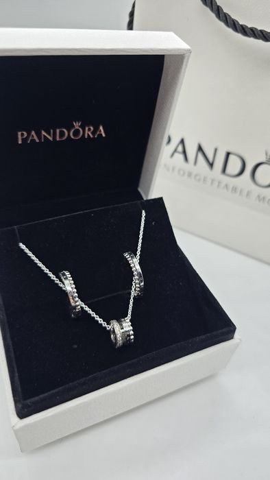 Набір прикрас Пандора, комплект прикрас Pandora, сережки, кольє