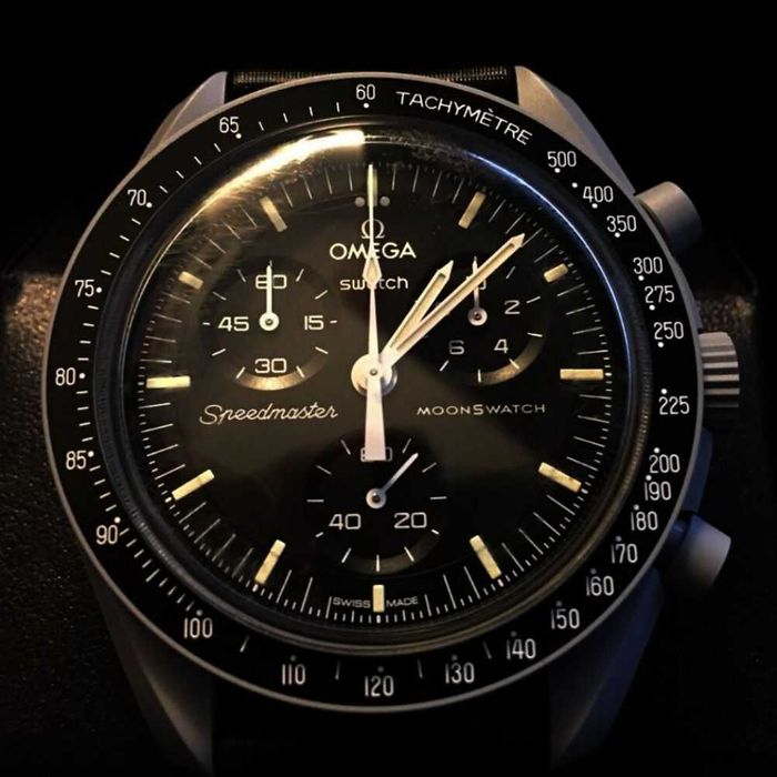Omega x Swatch SO33M100 Moon - Black Friday -50% Rabatu