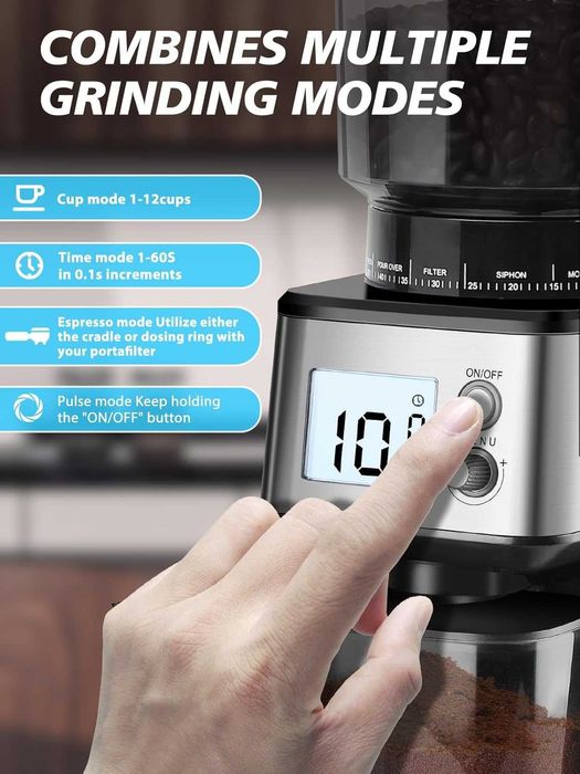 Homtone Elektryczny Młynek do Kawy