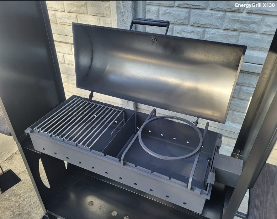 •4мм! НЕ ПОВЕДЕ! Гарантія! Стационарный Мангал Барбекю с Крышей /Гриль