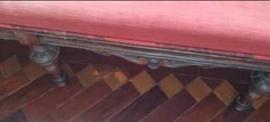 Canapé estilo Luís XV em mogno maciço - 2º estofo