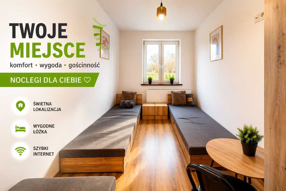 Mieszkanie dla 10- 12 osób, Dąbrowa Górnicza CENTRUM