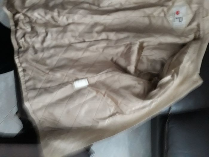 Casaco de pele genuina cor creme