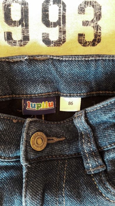 Bluza dresowa chłopięca, koszula i dżinsy , rozmiar 86 cm