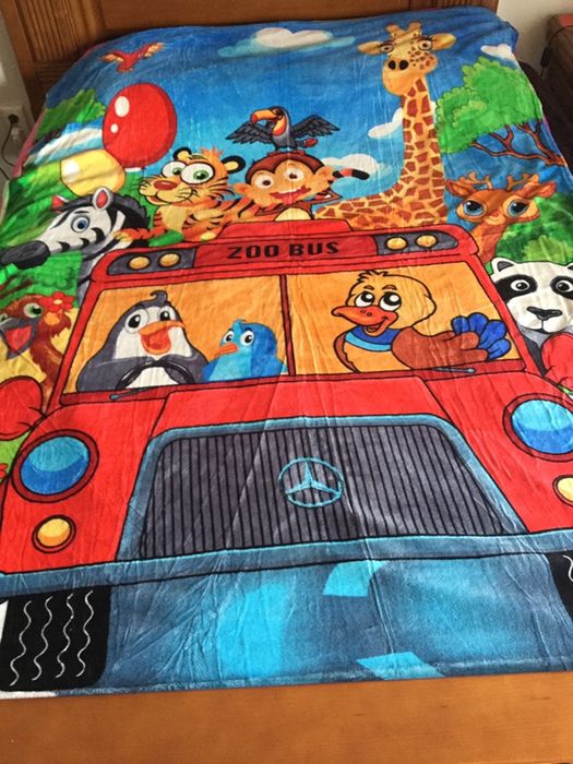 Manta e colcha para cama de solteiro (c/ e s/ fronha) - menino