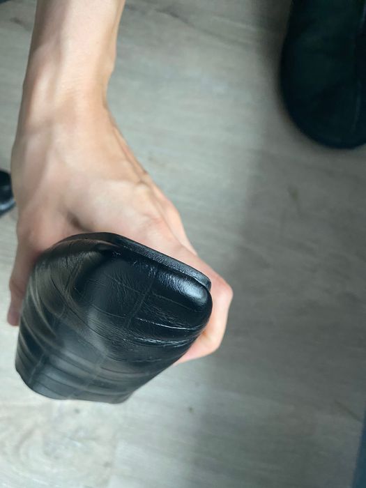 Mule skórzane Massimo Dutti