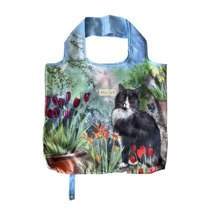Torba na zakupy Kot i tulipany oprawa: folia