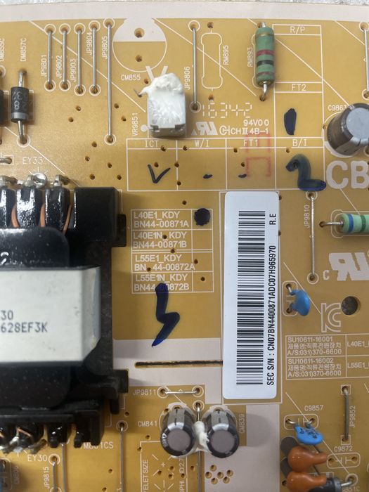 Placas de smart tv ecra partido ue40k5500ak