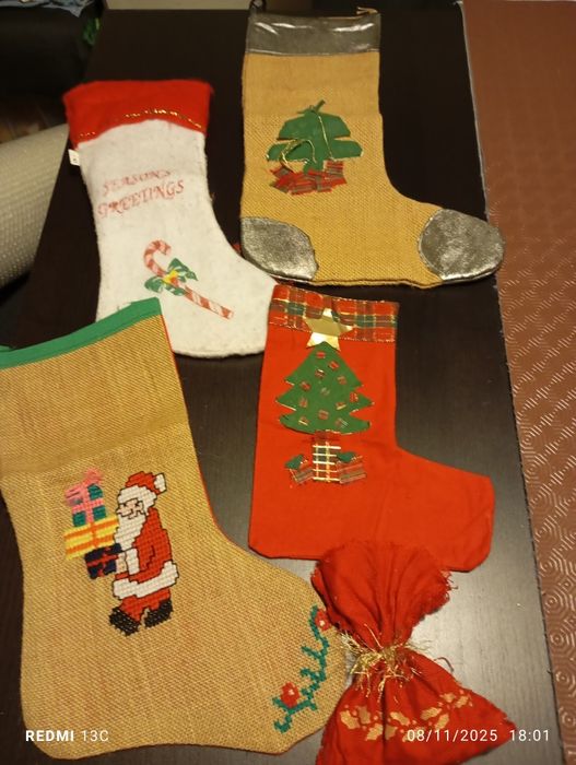 Botas de natal artesanais