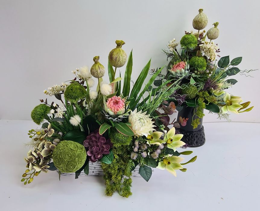 Stroik kompozycja na cmentarz grób komplet