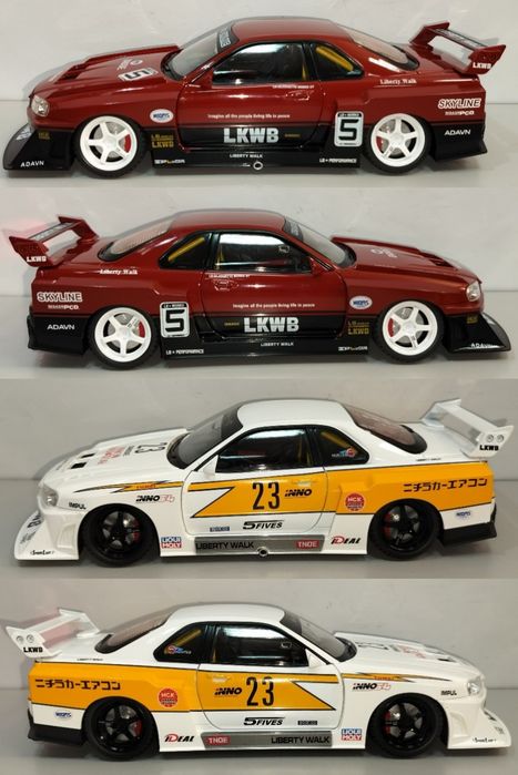 Nissan Skyline LB-ER34 Super Silhouette модель 1:18 Jinlifang