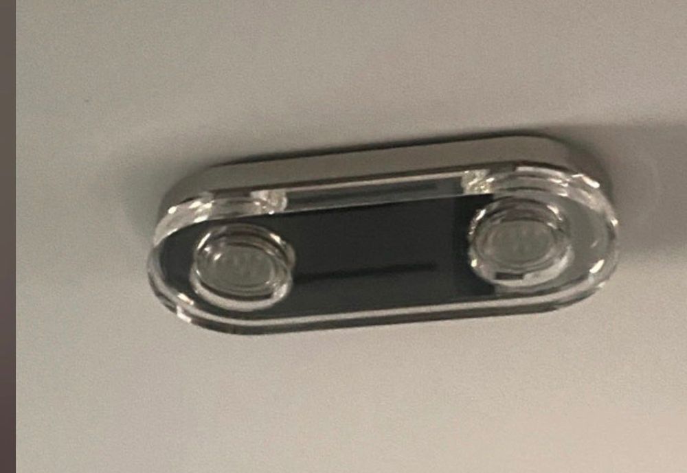 Candeeiro de teto em vidro e inox
