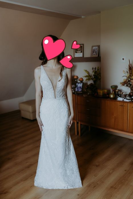 Suknia ślubna z trenem