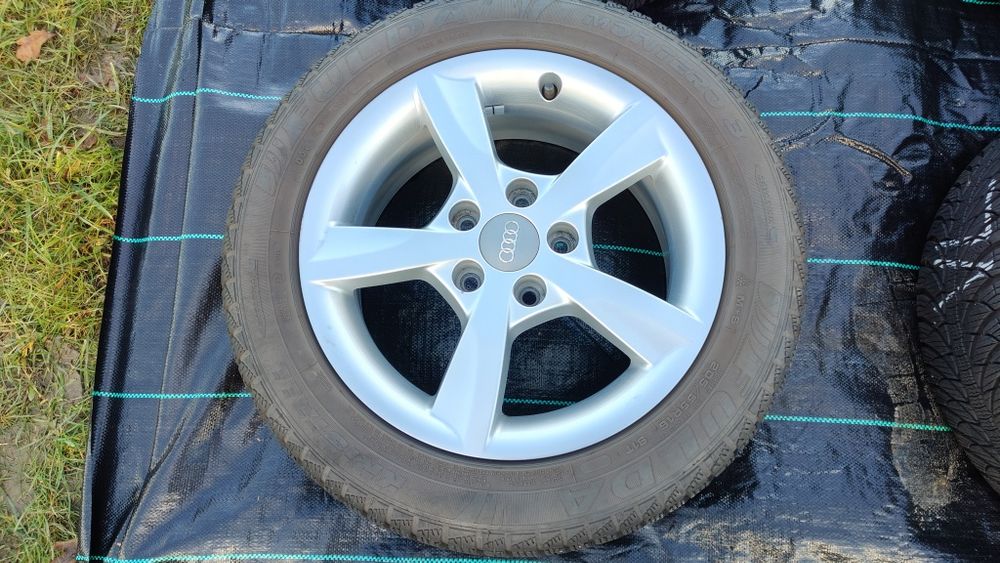 Alufelgi Audi 5x112 16 ,A3 8V , opony zimowe ,205/55/16 , ET43, 6.5J
