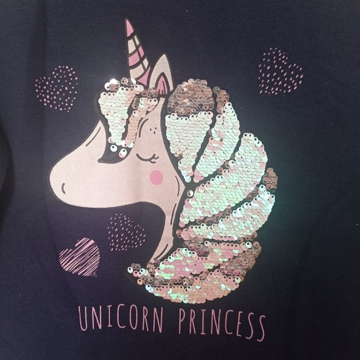 Bluza granatowa, jednorożec cekiny 116