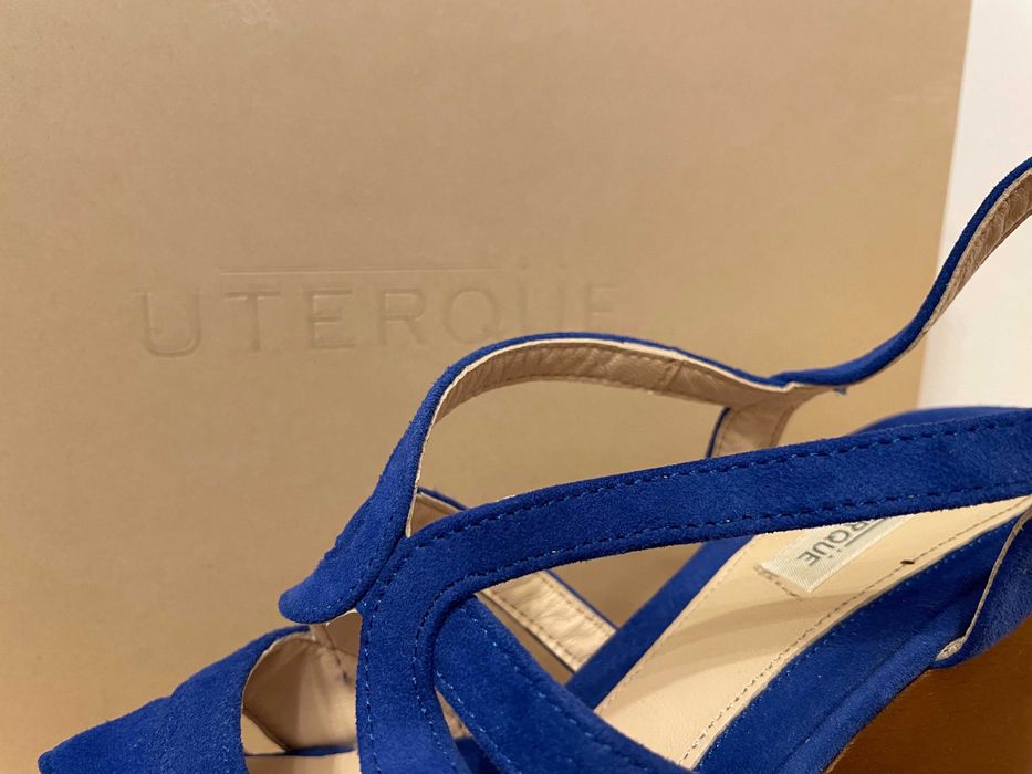 Sandálias Uterque Azuis em Camurça